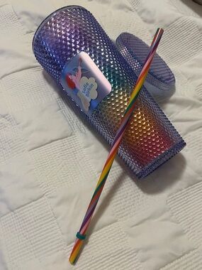 Starbucks x Sofie Birkin Pride Rainbow Gradient Studded Tumbler w/Rainbow Straw